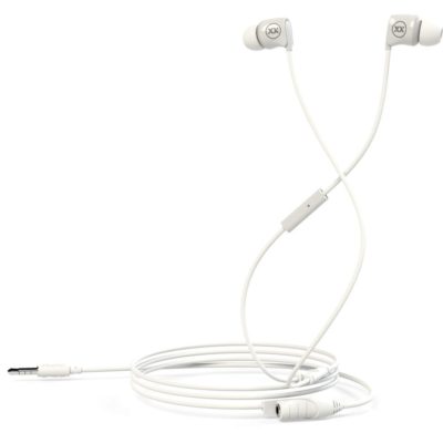 2BOOM Mixx Buddy Stereo In-Ear Headphones, Silicon Ear Cushions, Built-in Splitter, 120 cm, White
